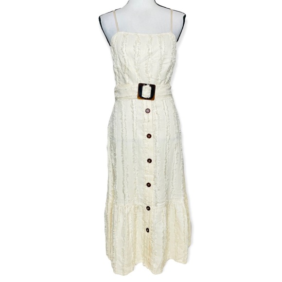 Anthropologie Moon River Boho button through midi dress with buckle Size… - Picture 2 of 13